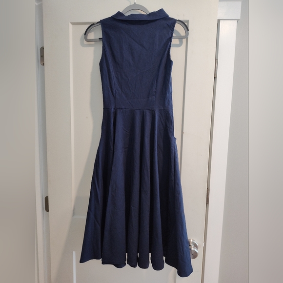 Collectif x Modcloth M navy dress - Picture 2 of 4